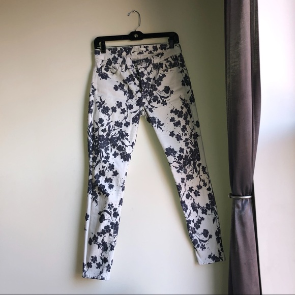 7 For All Mankind Denim - 7 for all mankind - white jeans with blue pattern